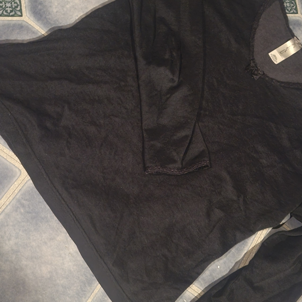 Secret Treasures Black Long Sleeve Top